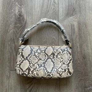 FRASIER STERLING SNAKE VEGAN LEATHER SHOULDER BAG